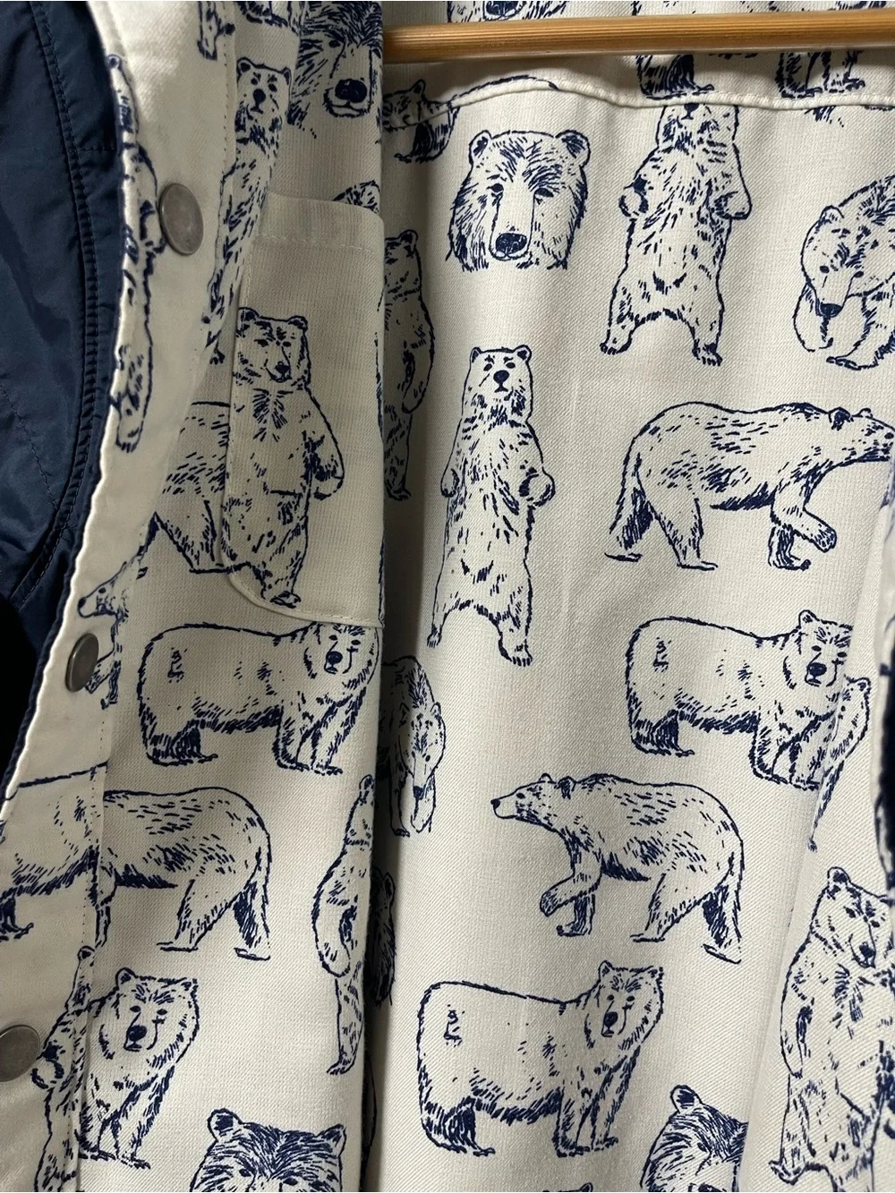 The North Face Boy’s 14/16-L Navy Button-Front Lightweight Jacket
